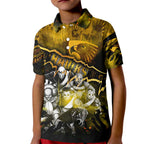 Step Into Horror Domain Hawks Football Kid Polo Shirt Halloween Horror Movie Characters - Aussie Hoodie