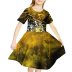 Step Into Horror Domain Hawks Football Kid Short Sleeve Dress Halloween Horror Movie Characters - Aussie Hoodie