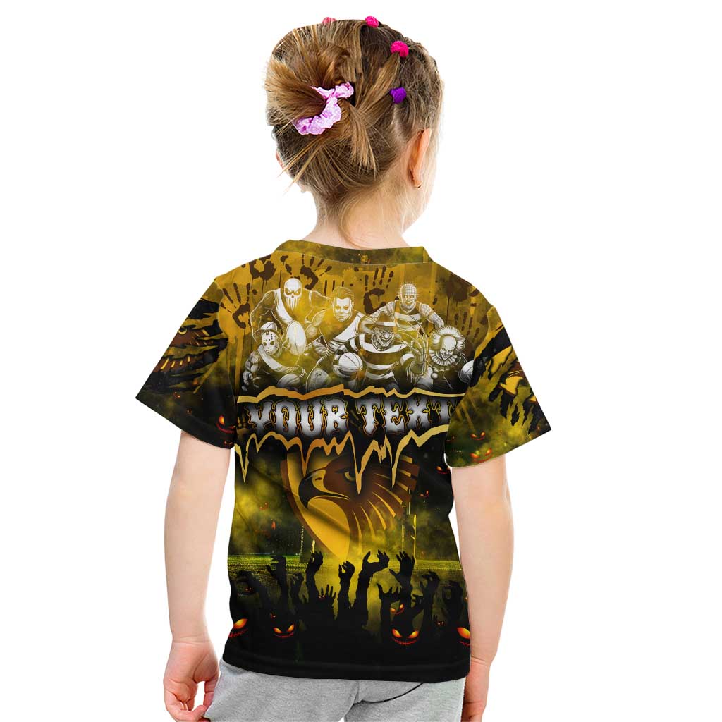 Step Into Horror Domain Hawks Football Kid T Shirt Halloween Horror Movie Characters - Aussie Hoodie