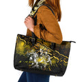 Step Into Horror Domain Hawks Football Leather Tote Bag Halloween Horror Movie Characters - Aussie Hoodie