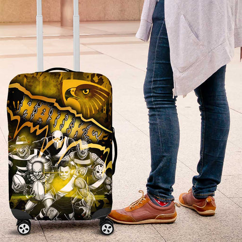 Step Into Horror Domain Hawks Football Luggage Cover Halloween Horror Movie Characters - Aussie Hoodie