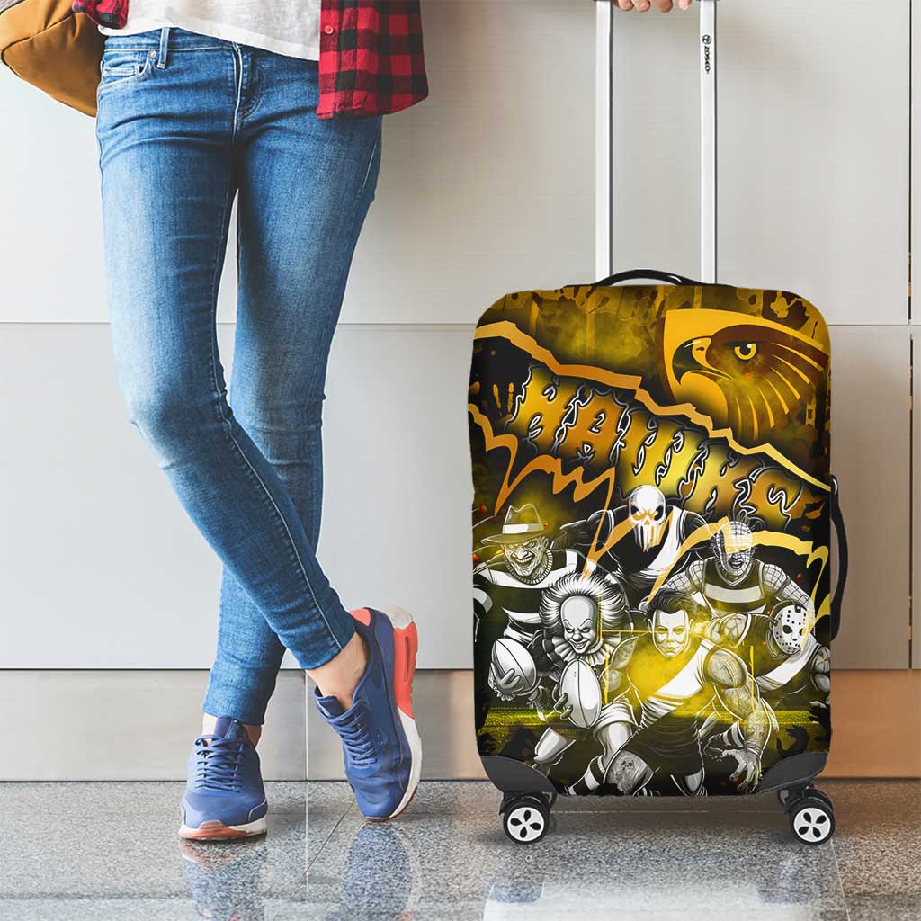 Step Into Horror Domain Hawks Football Luggage Cover Halloween Horror Movie Characters - Aussie Hoodie
