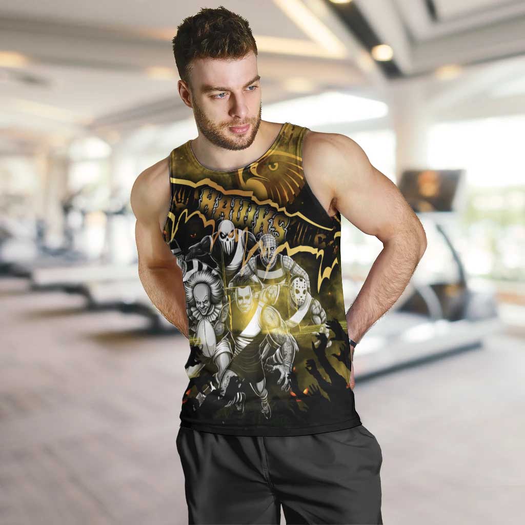 Step Into Horror Domain Hawks Football Men Tank Top Halloween Horror Movie Characters - Aussie Hoodie