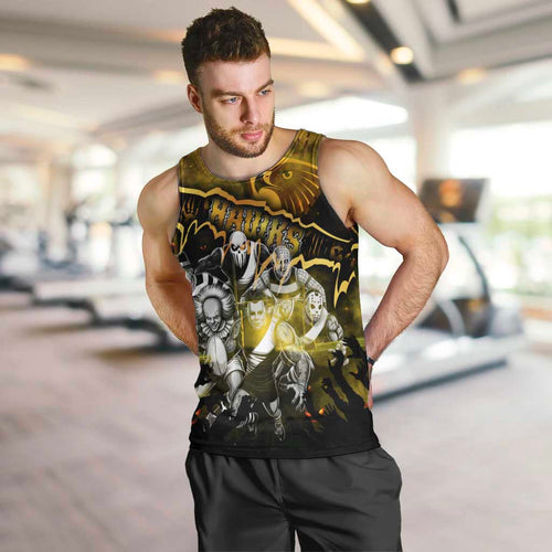Step Into Horror Domain Hawks Football Men Tank Top Halloween Horror Movie Characters - Aussie Hoodie