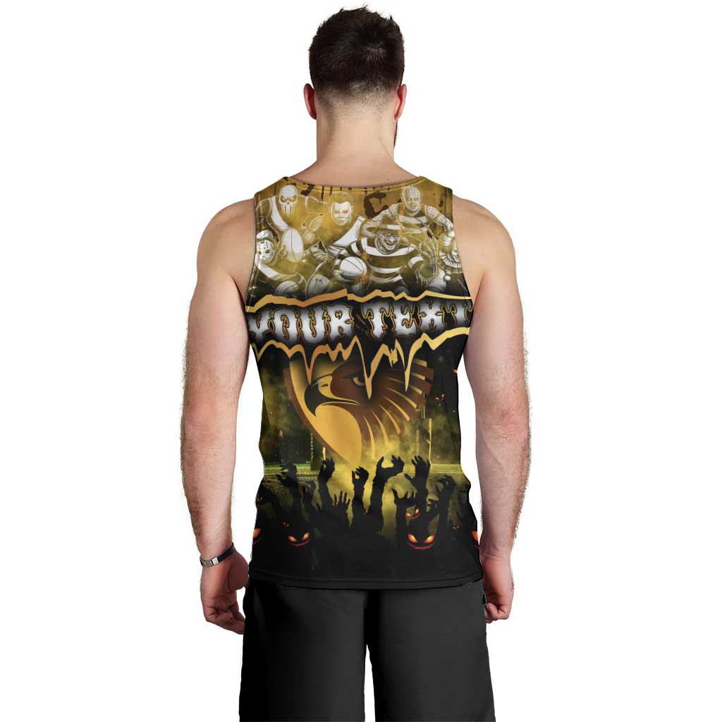 Step Into Horror Domain Hawks Football Men Tank Top Halloween Horror Movie Characters - Aussie Hoodie
