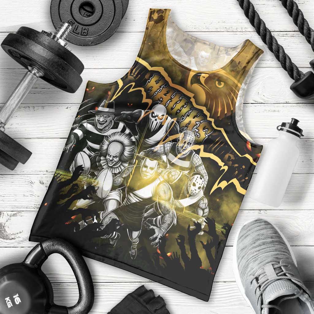 Step Into Horror Domain Hawks Football Men Tank Top Halloween Horror Movie Characters - Aussie Hoodie