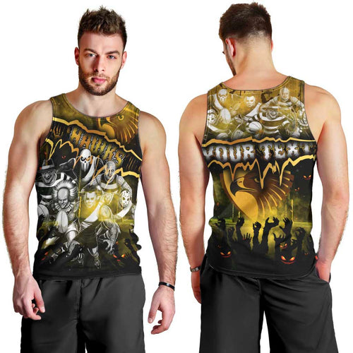 Step Into Horror Domain Hawks Football Men Tank Top Halloween Horror Movie Characters - Aussie Hoodie