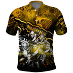 Step Into Horror Domain Hawks Football Polo Shirt Halloween Horror Movie Characters - Aussie Hoodie