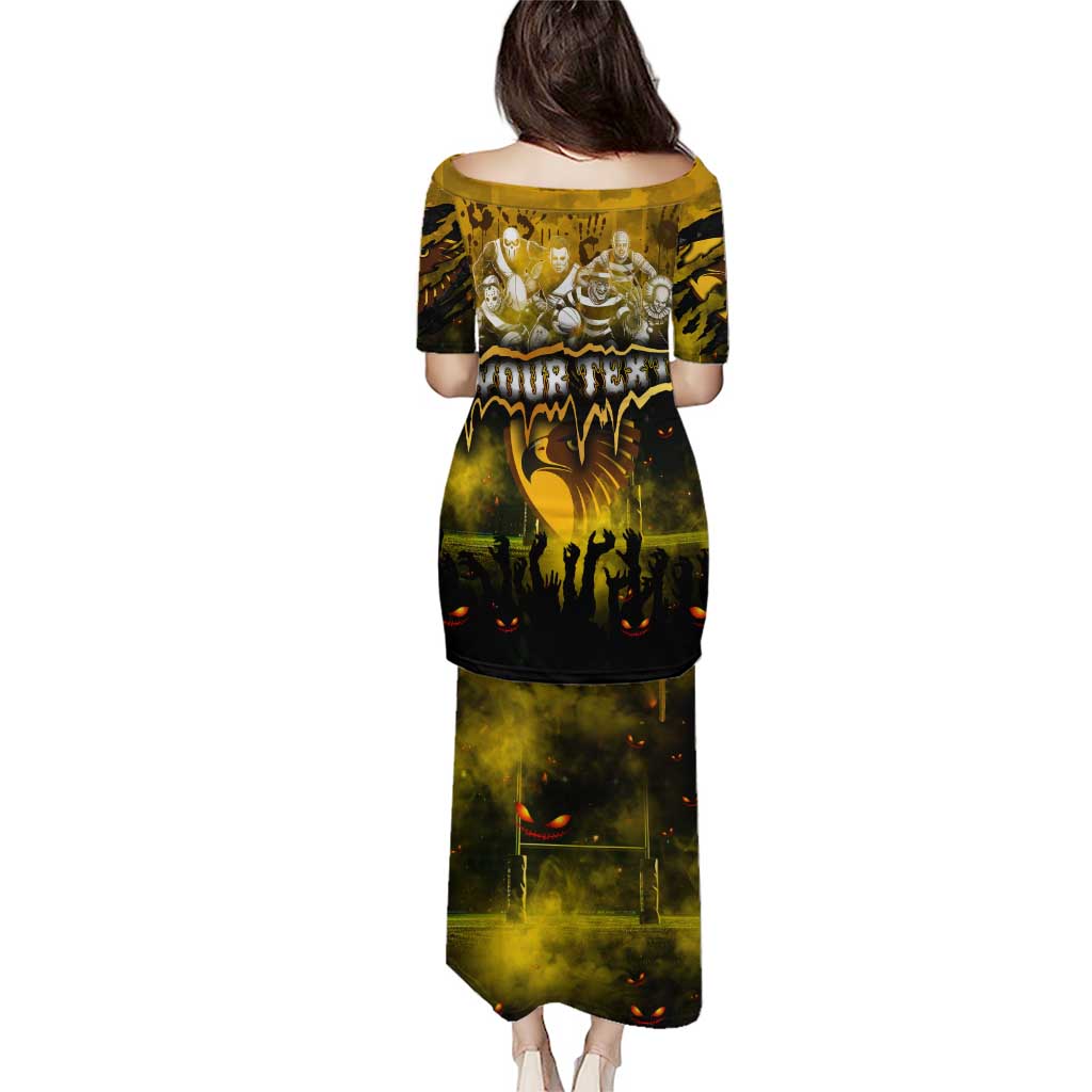 Step Into Horror Domain Hawks Football Puletasi Halloween Horror Movie Characters - Aussie Hoodie