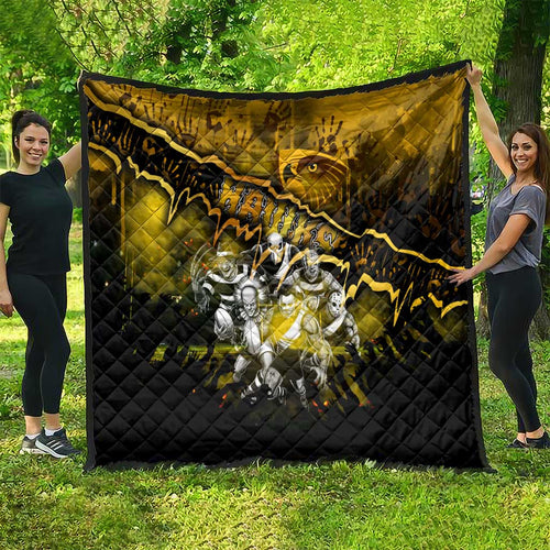 Step Into Horror Domain Hawks Football Quilt Halloween Horror Movie Characters - Aussie Hoodie