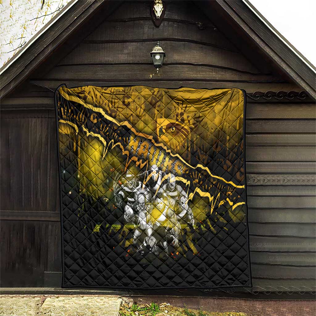 Step Into Horror Domain Hawks Football Quilt Halloween Horror Movie Characters - Aussie Hoodie