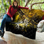 Step Into Horror Domain Hawks Football Quilt Halloween Horror Movie Characters - Aussie Hoodie