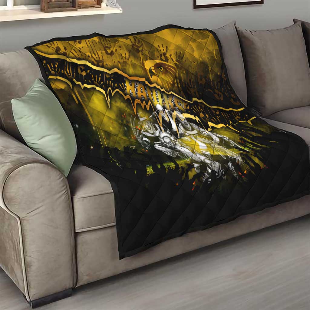 Step Into Horror Domain Hawks Football Quilt Halloween Horror Movie Characters - Aussie Hoodie