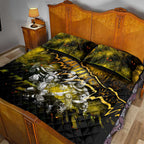 Step Into Horror Domain Hawks Football Quilt Bed Set Halloween Horror Movie Characters - Aussie Hoodie