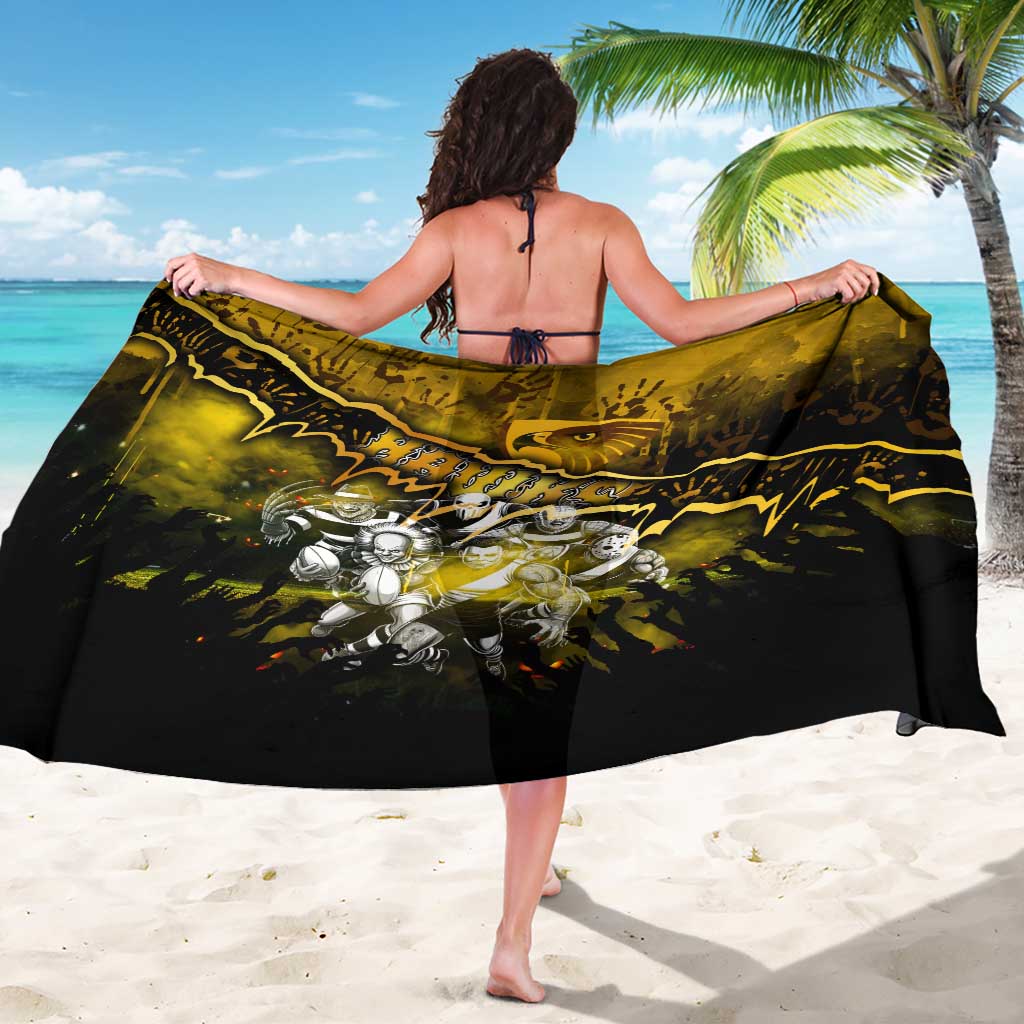 Step Into Horror Domain Hawks Football Sarong Halloween Horror Movie Characters - Aussie Hoodie