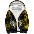 Step Into Horror Domain Hawks Football Sherpa Hoodie Halloween Horror Movie Characters - Aussie Hoodie