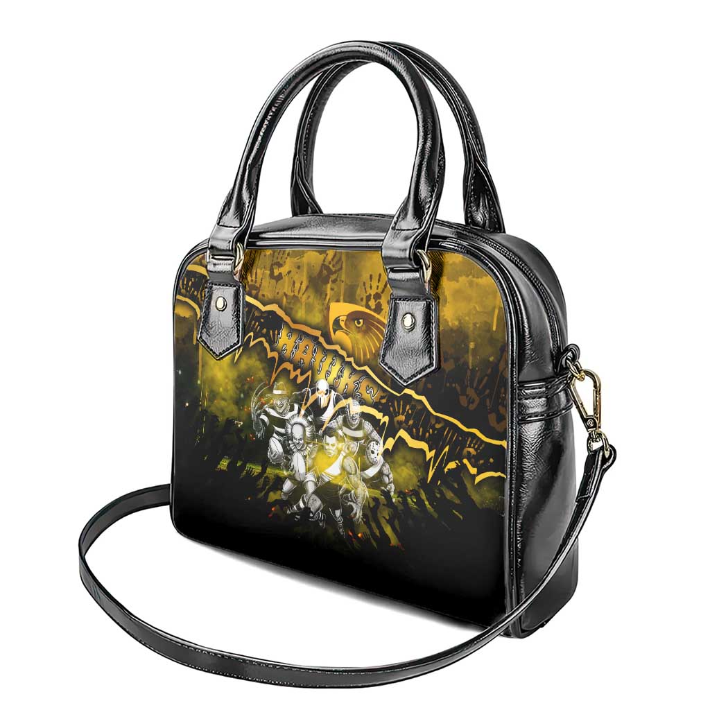 Step Into Horror Domain Hawks Football Shoulder Handbag Halloween Horror Movie Characters - Aussie Hoodie