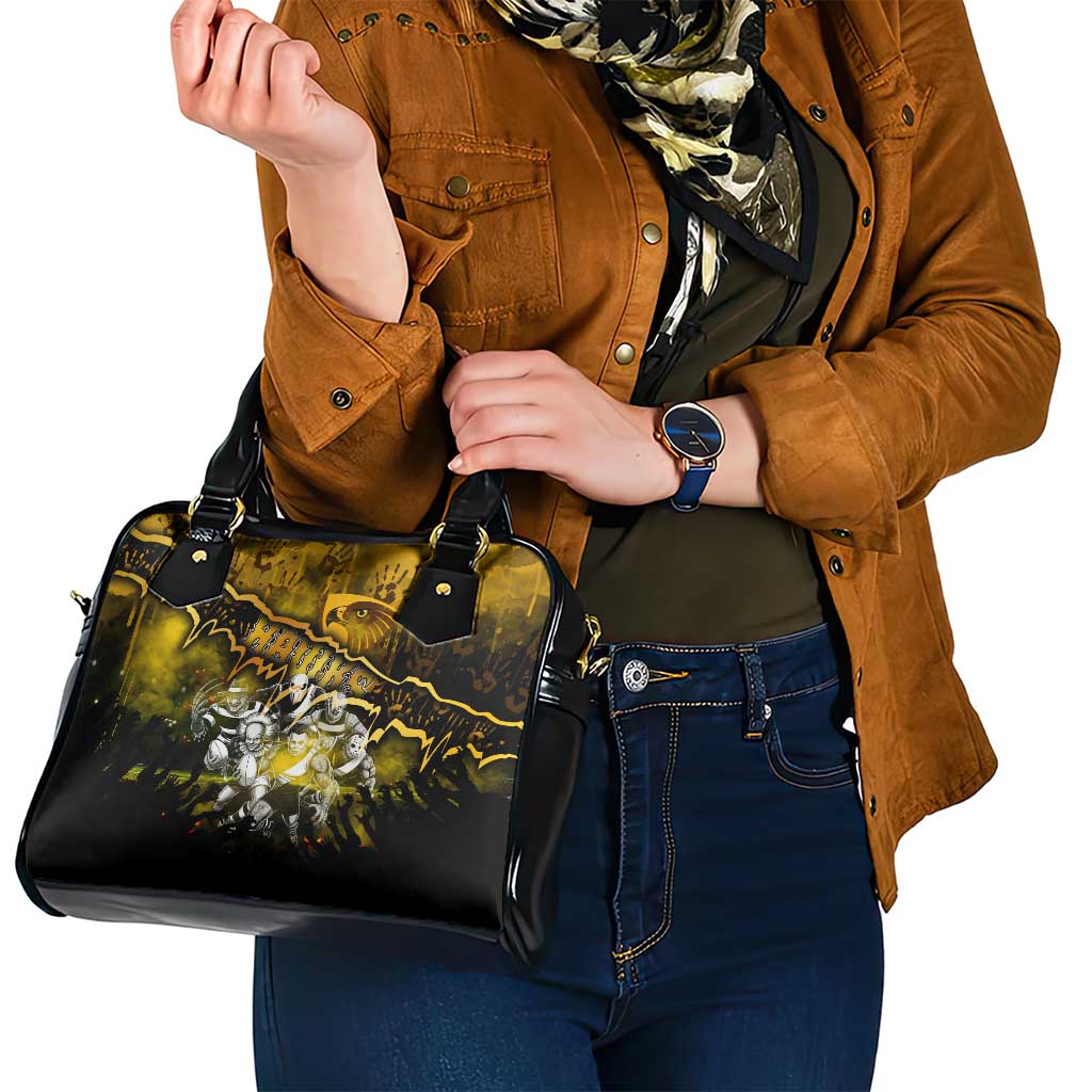Step Into Horror Domain Hawks Football Shoulder Handbag Halloween Horror Movie Characters - Aussie Hoodie