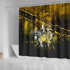 Step Into Horror Domain Hawks Football Shower Curtain Halloween Horror Movie Characters - Aussie Hoodie