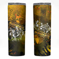 Step Into Horror Domain Hawks Football Skinny Tumbler Halloween Horror Movie Characters - Aussie Hoodie