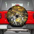 Step Into Horror Domain Hawks Football Spare Tire Cover Halloween Horror Movie Characters - Aussie Hoodie