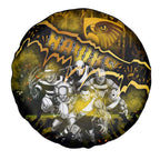 Step Into Horror Domain Hawks Football Spare Tire Cover Halloween Horror Movie Characters - Aussie Hoodie