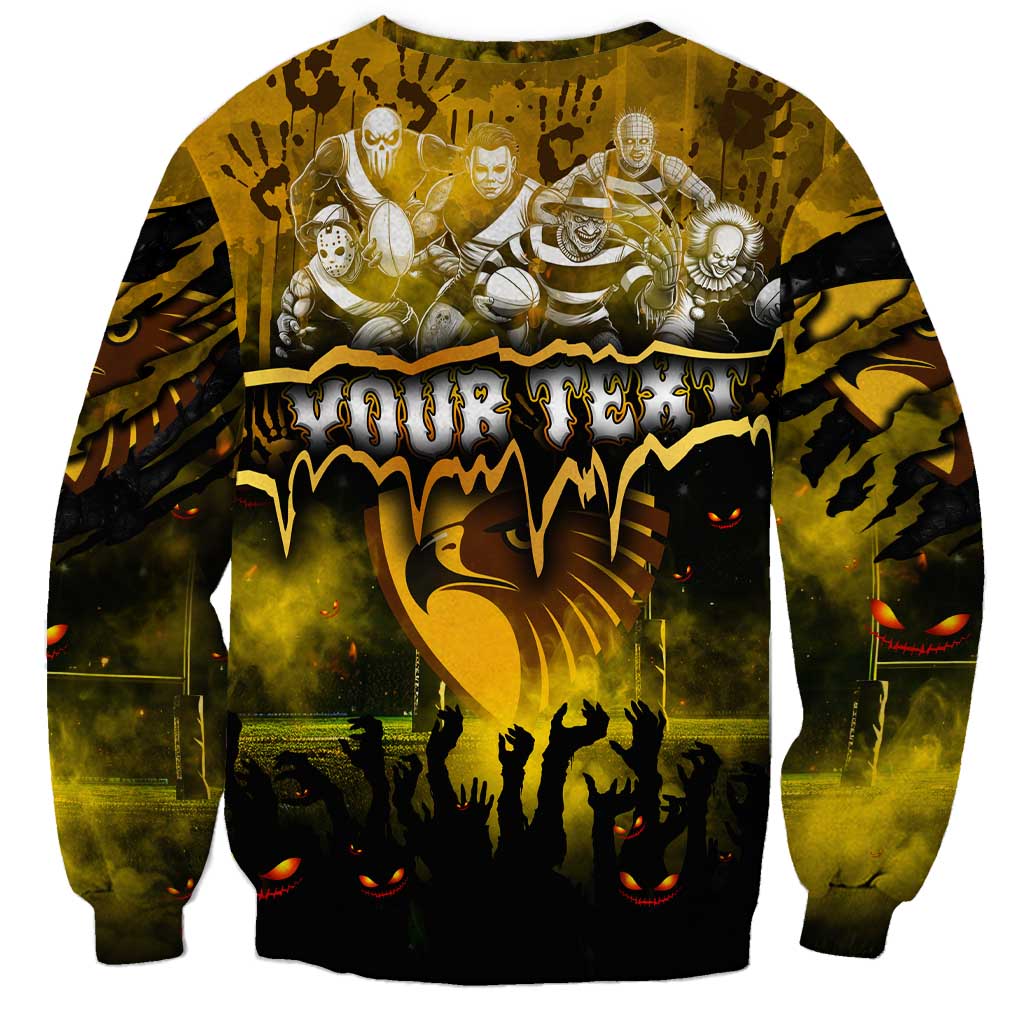 Step Into Horror Domain Hawks Football Sweatshirt Halloween Horror Movie Characters - Aussie Hoodie