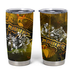 Step Into Horror Domain Hawks Football Tumbler Cup Halloween Horror Movie Characters - Aussie Hoodie