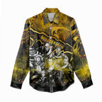 Step Into Horror Domain Hawks Football Women Casual Shirt Halloween Horror Movie Characters - Aussie Hoodie