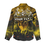 Step Into Horror Domain Hawks Football Women Casual Shirt Halloween Horror Movie Characters - Aussie Hoodie