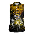 Step Into Horror Domain Hawks Football Women Sleeveless Polo Shirt Halloween Horror Movie Characters - Aussie Hoodie