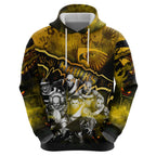 Step Into Horror Domain Hawks Football Zip Hoodie Halloween Horror Movie Characters - Aussie Hoodie