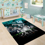 Step Into Horror Domain Power Football Area Rug Halloween Horror Movie Characters - Aussie Hoodie