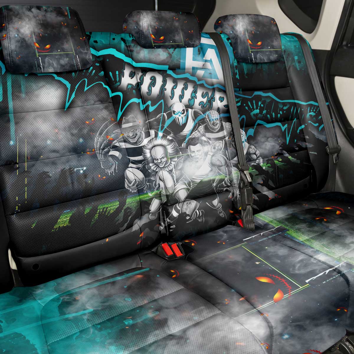 Step Into Horror Domain Power Football Back Car Seat Cover Halloween Horror Movie Characters - Aussie Hoodie