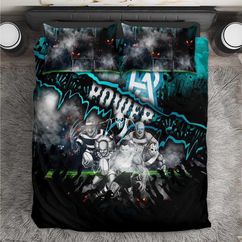 Step Into Horror Domain Power Football Bedding Set Halloween Horror Movie Characters - Aussie Hoodie