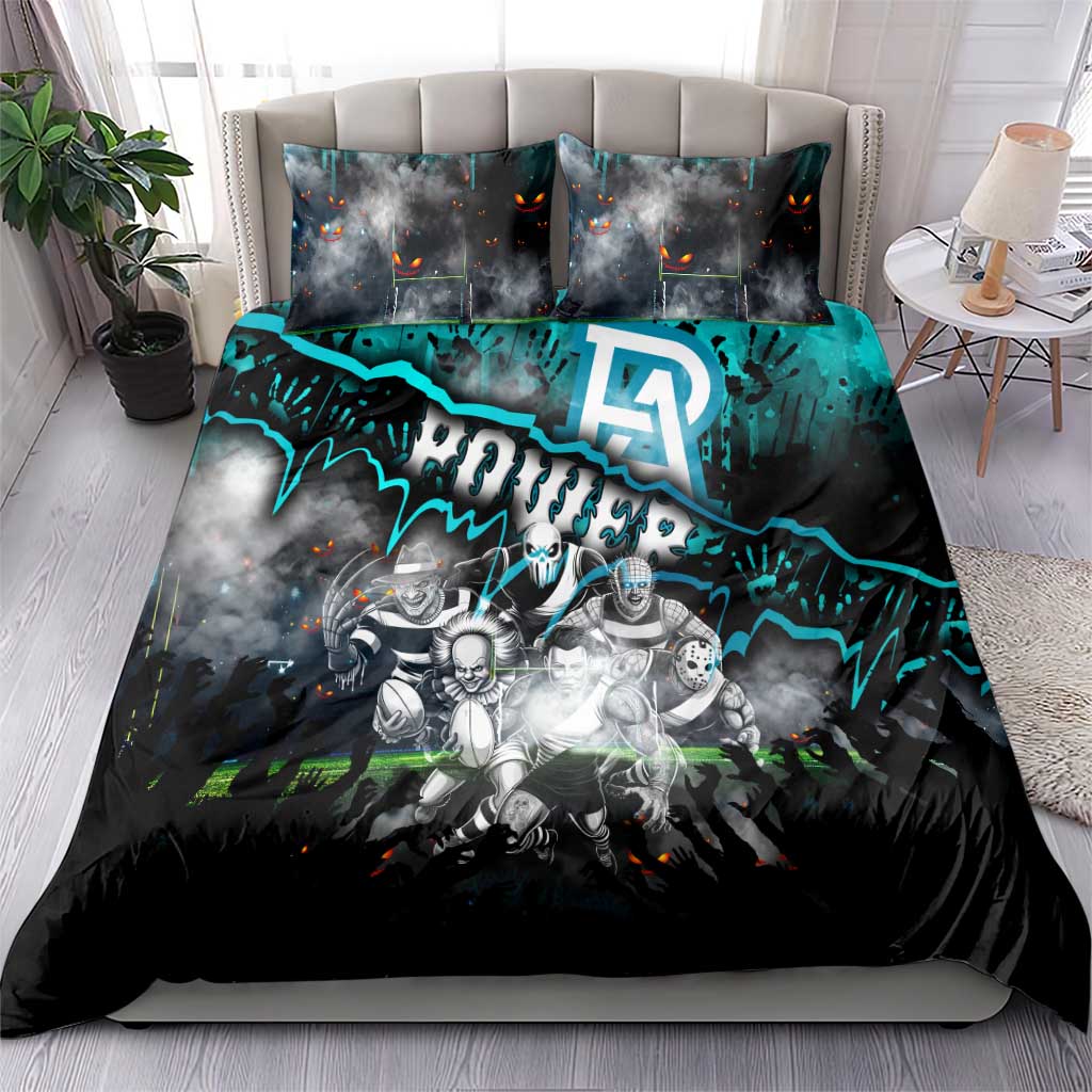 Step Into Horror Domain Power Football Bedding Set Halloween Horror Movie Characters - Aussie Hoodie
