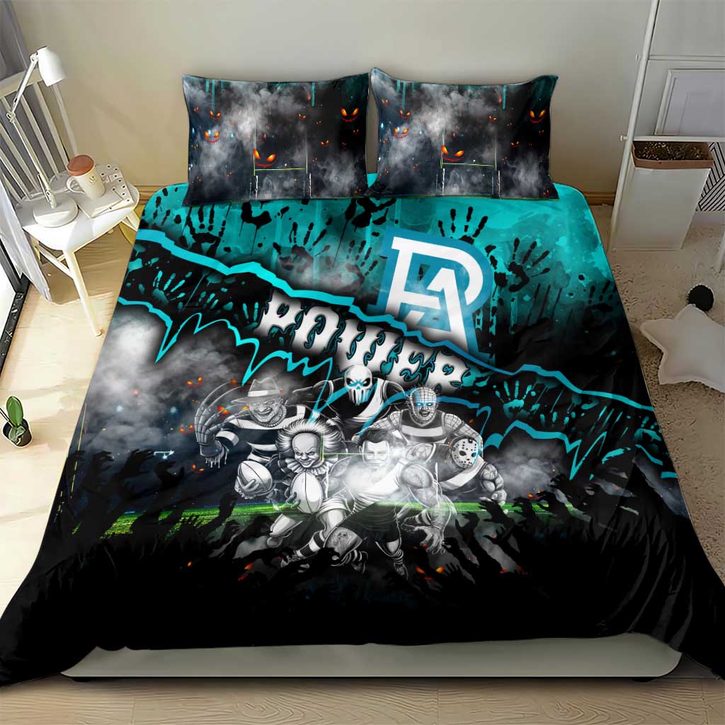 Step Into Horror Domain Power Football Bedding Set Halloween Horror Movie Characters - Aussie Hoodie