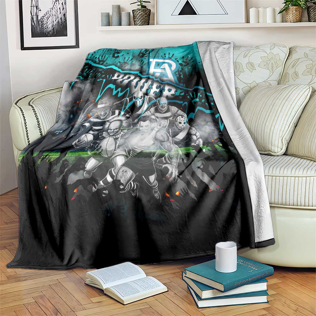 Step Into Horror Domain Power Football Blanket Halloween Horror Movie Characters - Aussie Hoodie