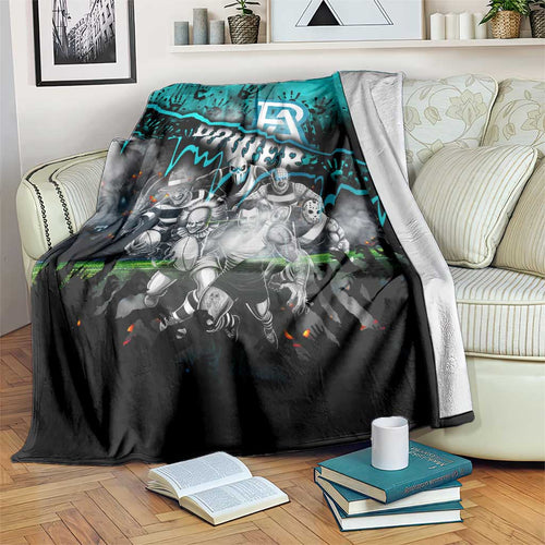 Step Into Horror Domain Power Football Blanket Halloween Horror Movie Characters - Aussie Hoodie