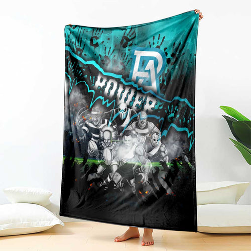 Step Into Horror Domain Power Football Blanket Halloween Horror Movie Characters - Aussie Hoodie
