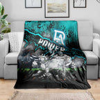 Step Into Horror Domain Power Football Blanket Halloween Horror Movie Characters - Aussie Hoodie