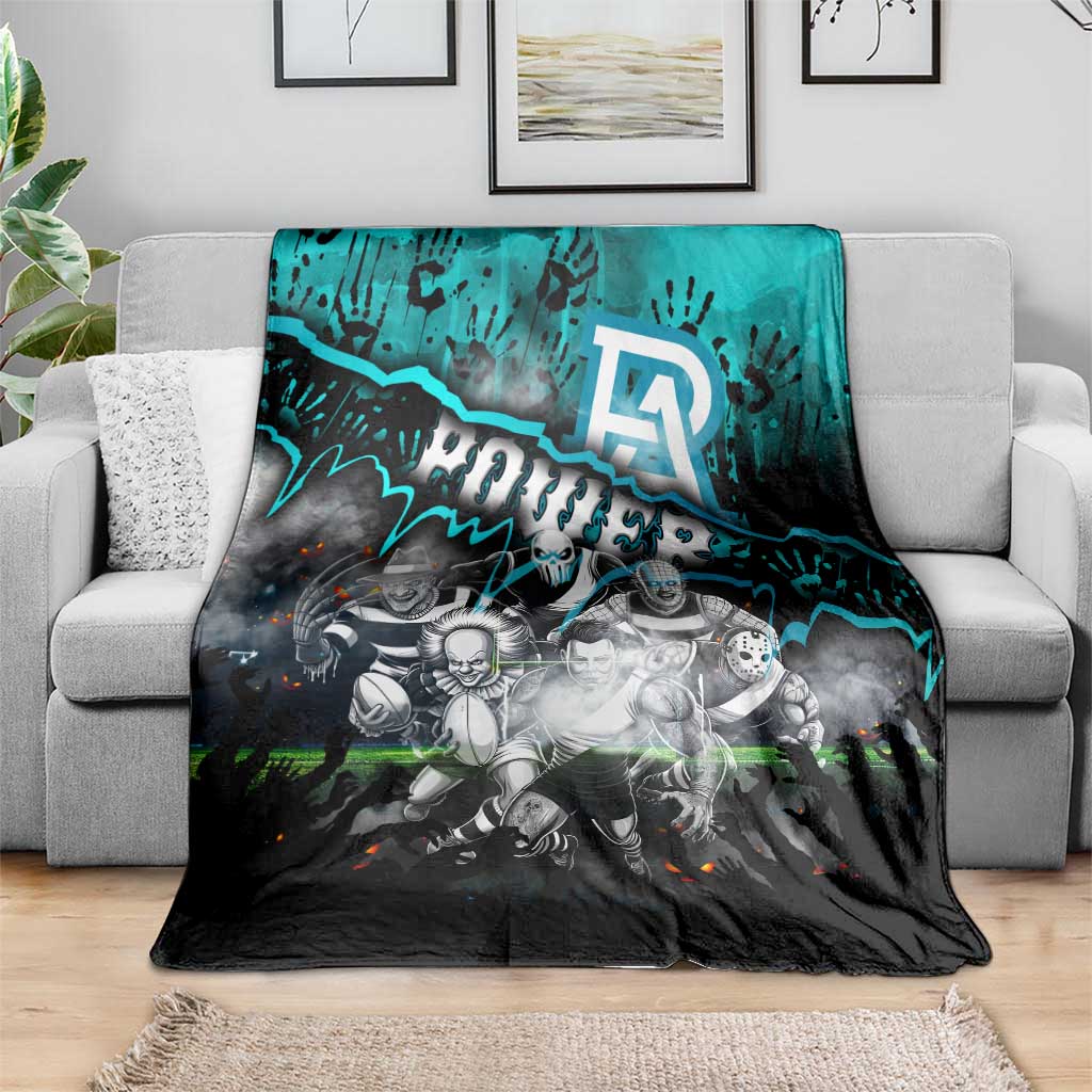 Step Into Horror Domain Power Football Blanket Halloween Horror Movie Characters - Aussie Hoodie