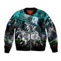Step Into Horror Domain Power Football Bomber Jacket Halloween Horror Movie Characters - Aussie Hoodie