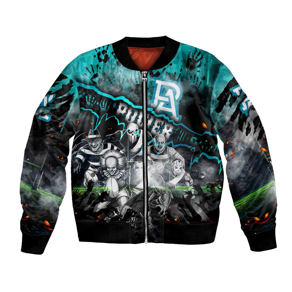 Step Into Horror Domain Power Football Bomber Jacket Halloween Horror Movie Characters - Aussie Hoodie