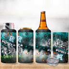 Step Into Horror Domain Power Football 4 in 1 Can Cooler Tumbler Halloween Horror Movie Characters - Aussie Hoodie