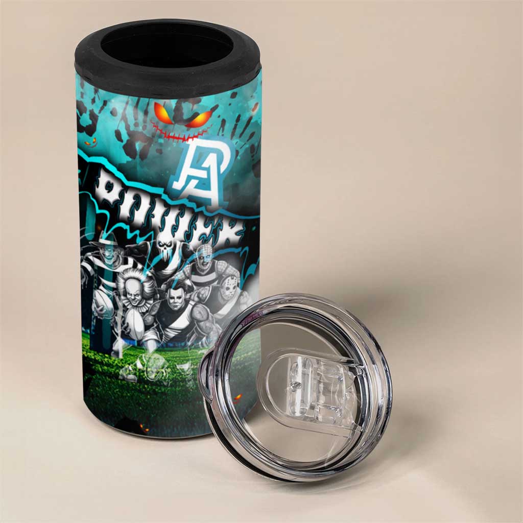 Step Into Horror Domain Power Football 4 in 1 Can Cooler Tumbler Halloween Horror Movie Characters - Aussie Hoodie
