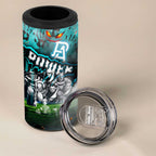 Step Into Horror Domain Power Football 4 in 1 Can Cooler Tumbler Halloween Horror Movie Characters - Aussie Hoodie