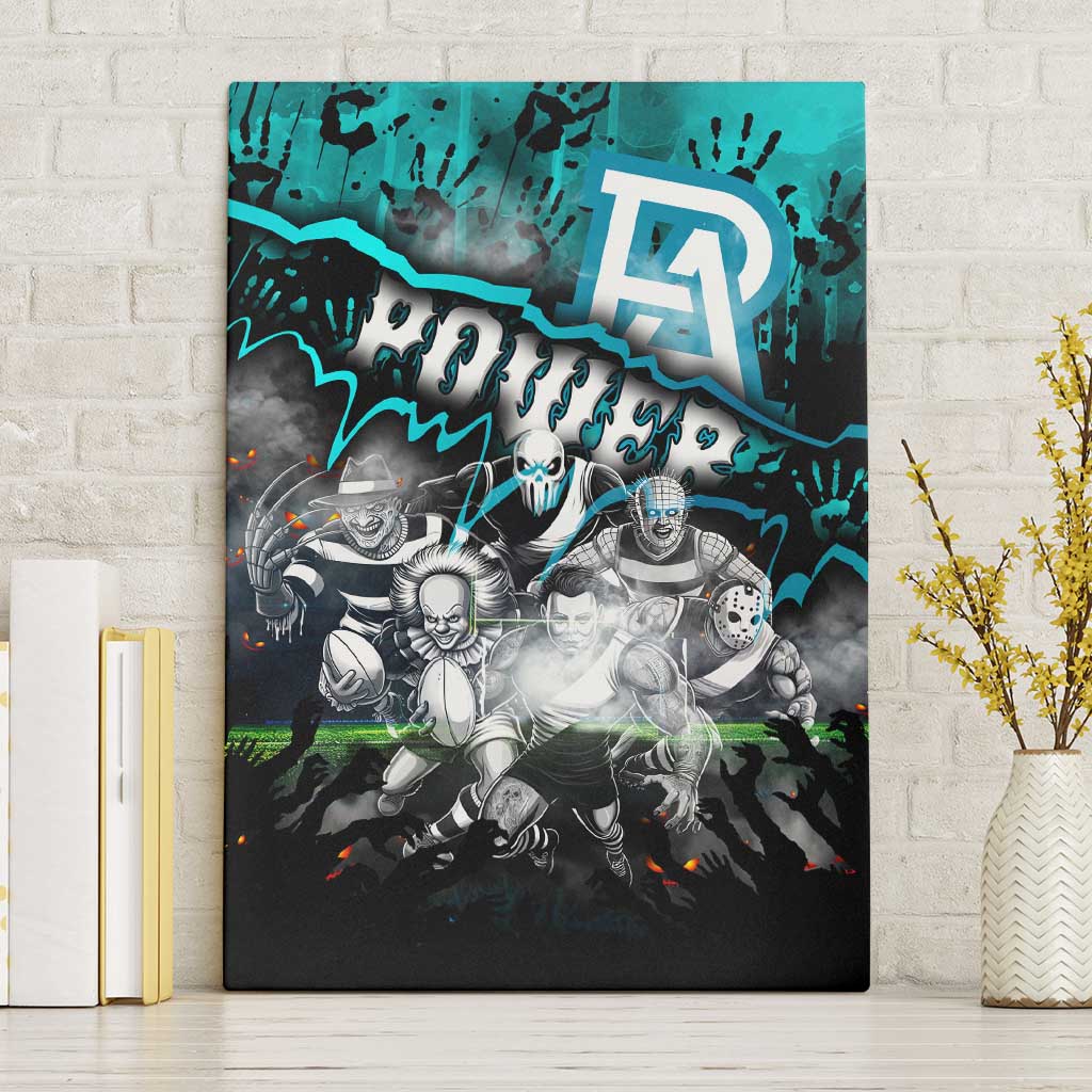 Step Into Horror Domain Power Football Canvas Wall Art Halloween Horror Movie Characters - Aussie Hoodie