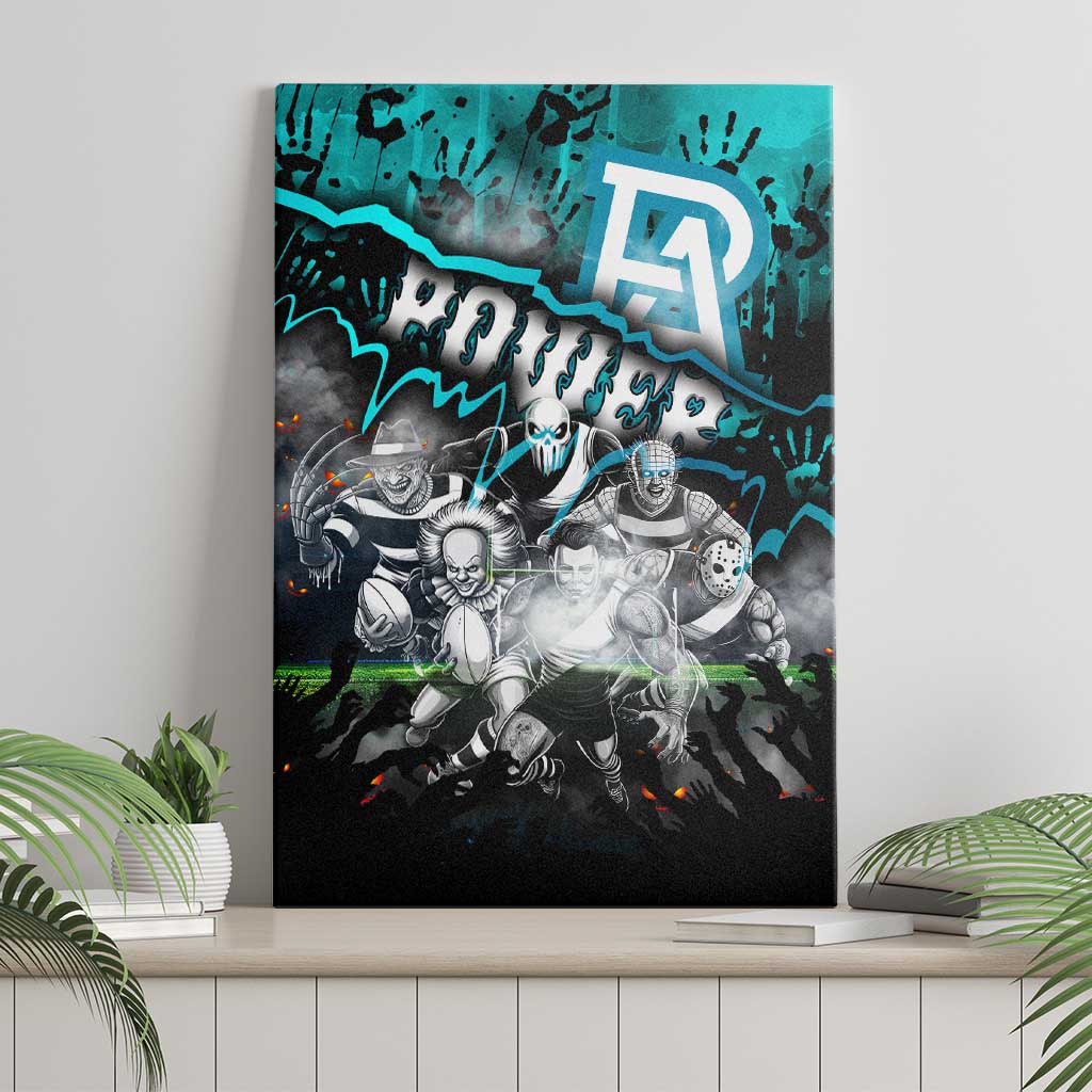 Step Into Horror Domain Power Football Canvas Wall Art Halloween Horror Movie Characters - Aussie Hoodie
