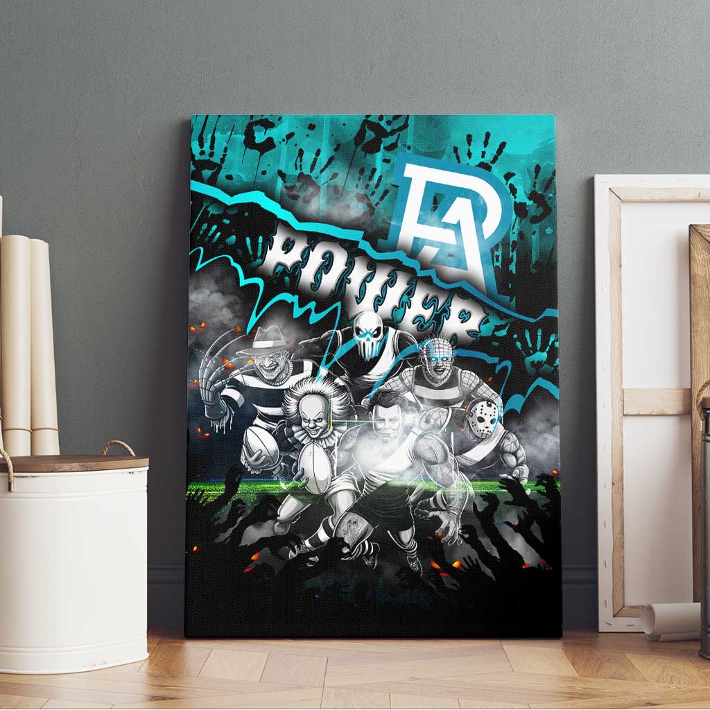 Step Into Horror Domain Power Football Canvas Wall Art Halloween Horror Movie Characters - Aussie Hoodie